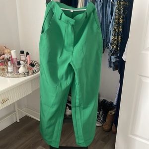 Green dress pants